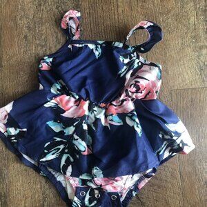 Baby Girl Ruffle Straps Floral Dress 3 to 6 months